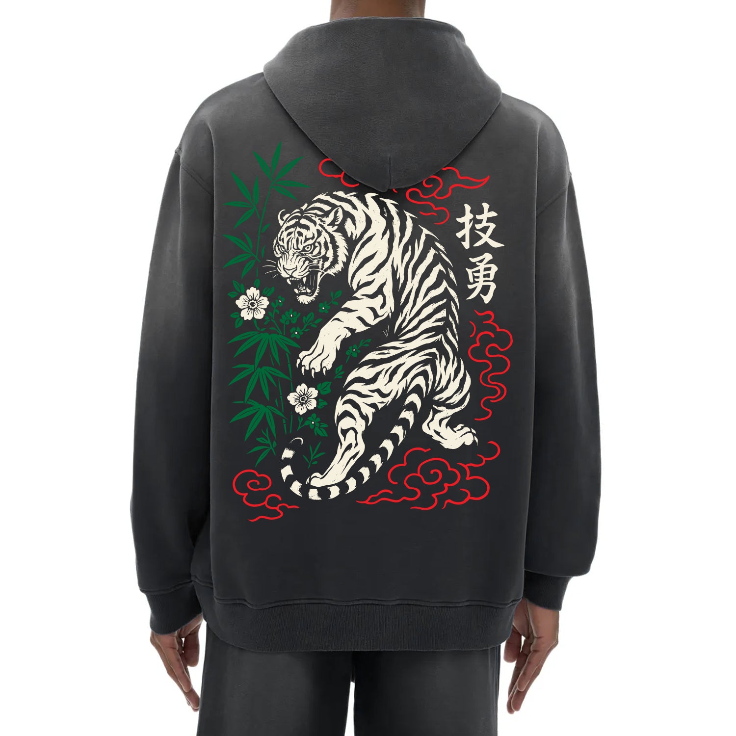 Tokyo White Tigers Premium Sunfade Heavyweight Fleeced Hoodie