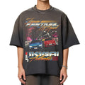 Premium Japan Festival of Speed Sun Fade Raw Edge Heavyweight T-Shirt