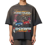 Premium Japan Festival of Speed Sun Fade Raw Edge Heavyweight T-Shirt