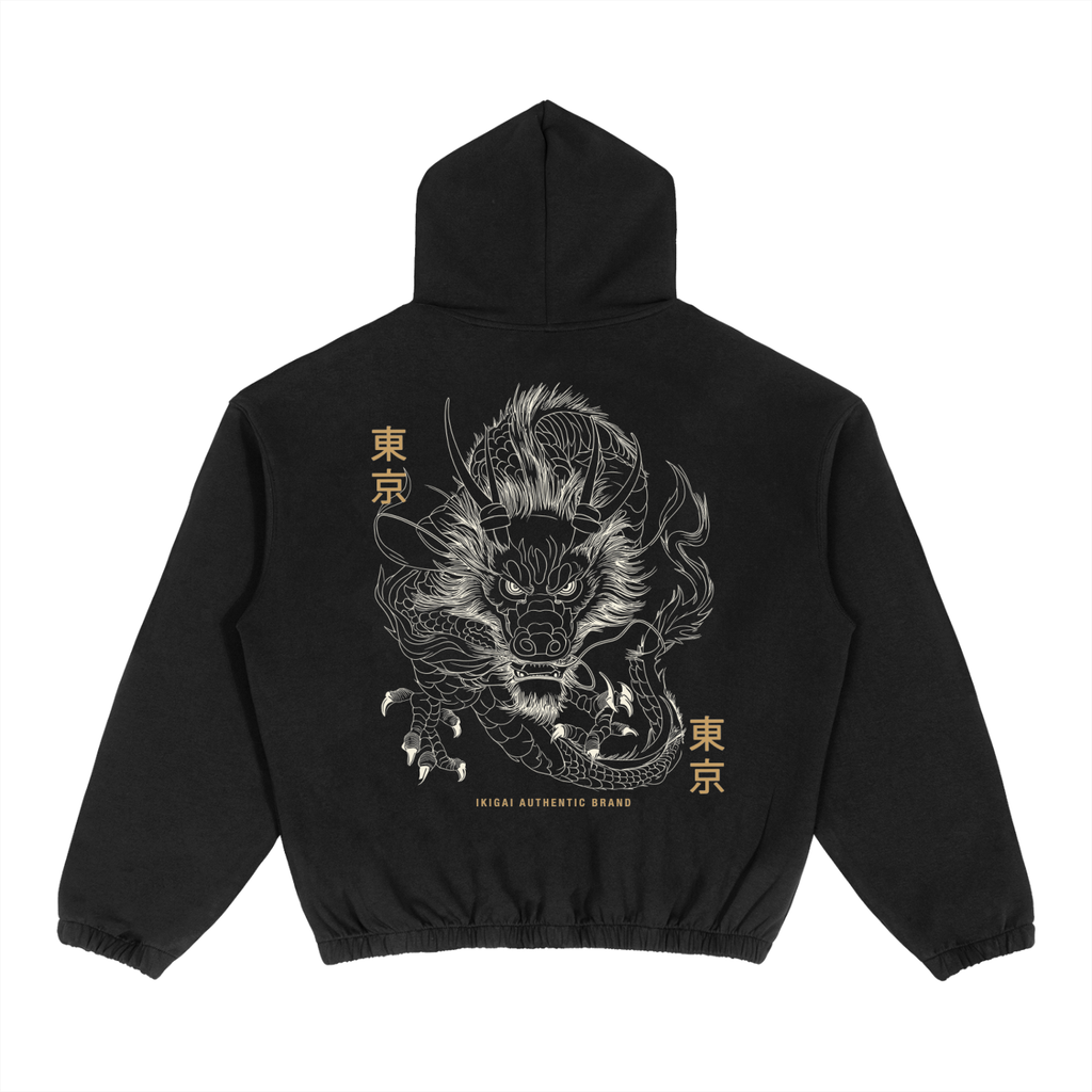 DRAGON Boxy Cinched Hem Hoodie