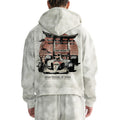 Japan Racing Team Premium Dirty Washed Zip-Up Fleece Hoodie