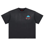 Premium Tokyo Racer Sun Fade Raw Edge Heavyweight T-Shirt