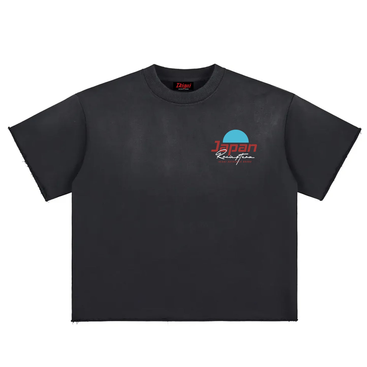 Premium Tokyo Racer Sun Fade Raw Edge Heavyweight T-Shirt