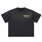 Premium Osaka Flowers Sun Fade Raw Edge Heavyweight T-Shirt