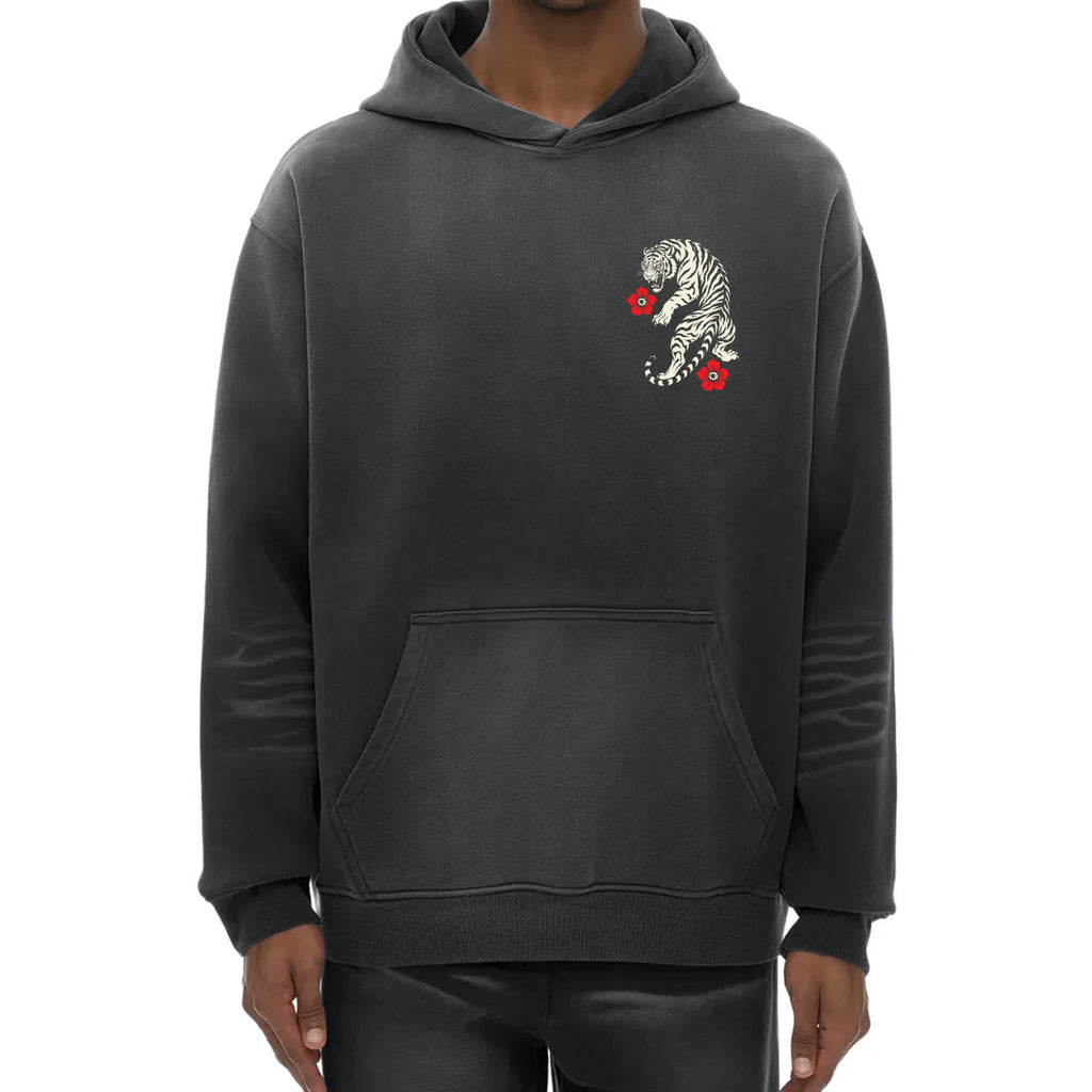 Tokyo White Tigers Premium Sunfade Heavyweight Fleeced Hoodie