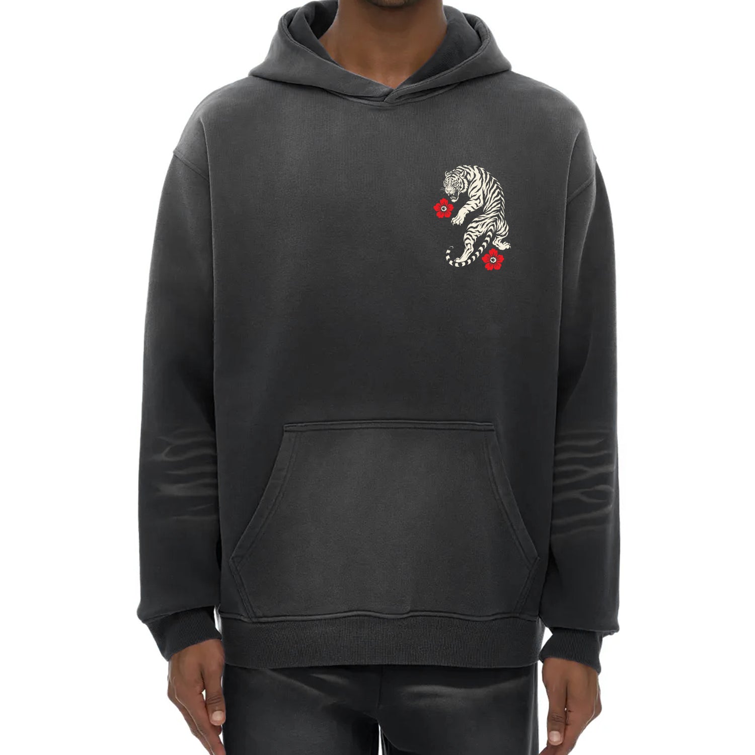 Tokyo White Tigers Premium Sunfade Heavyweight Fleeced Hoodie