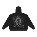 Vintage Wash Boxy Waffle Full Zip Hoodie