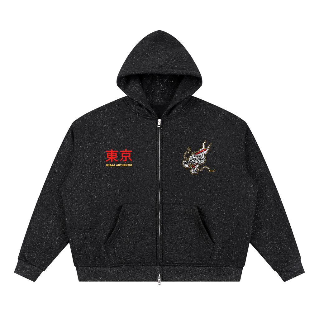 Sparkles Full Zip Boxy Hoodie
