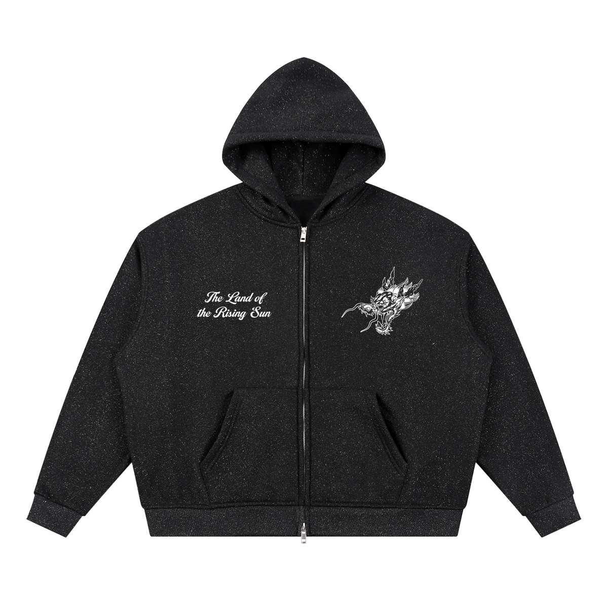 Sparkles Full Zip Boxy Hoodie Dragon
