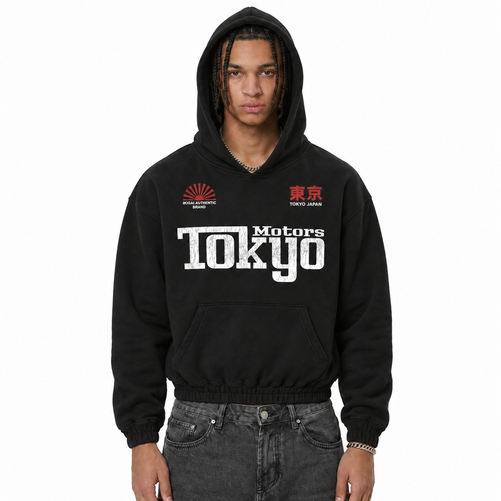 Boxy Cinched Hem Hoodie