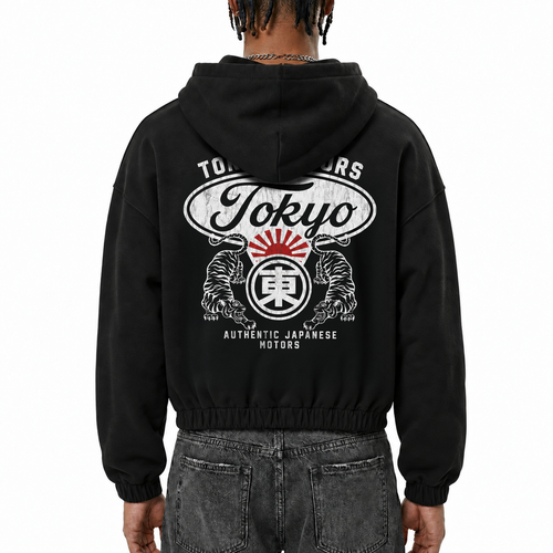 Boxy Cinched Hem Hoodie