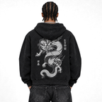 Sparkles Full Zip Boxy Hoodie Dragon