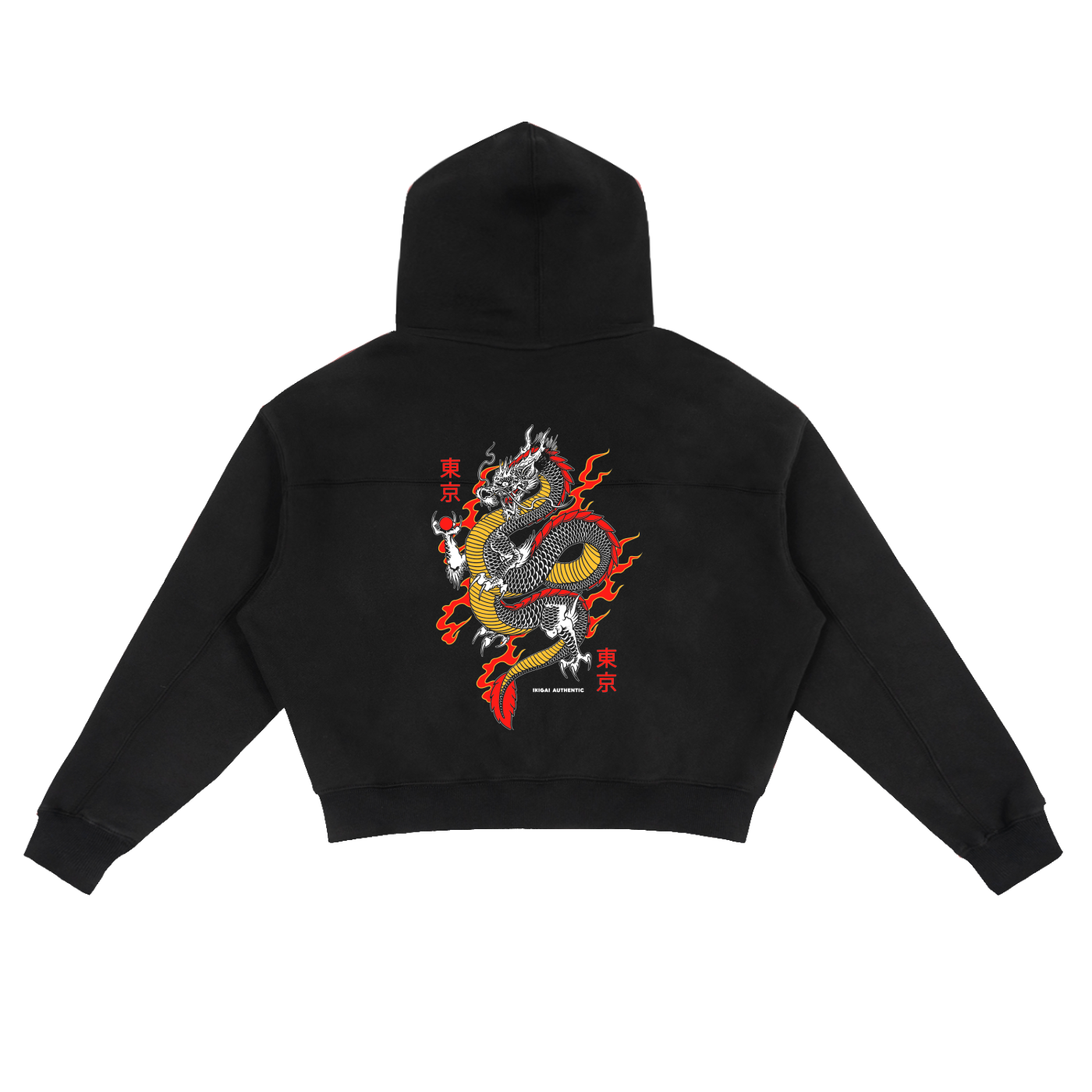 Japanese Flame Dragon Full-Zip Hoodie