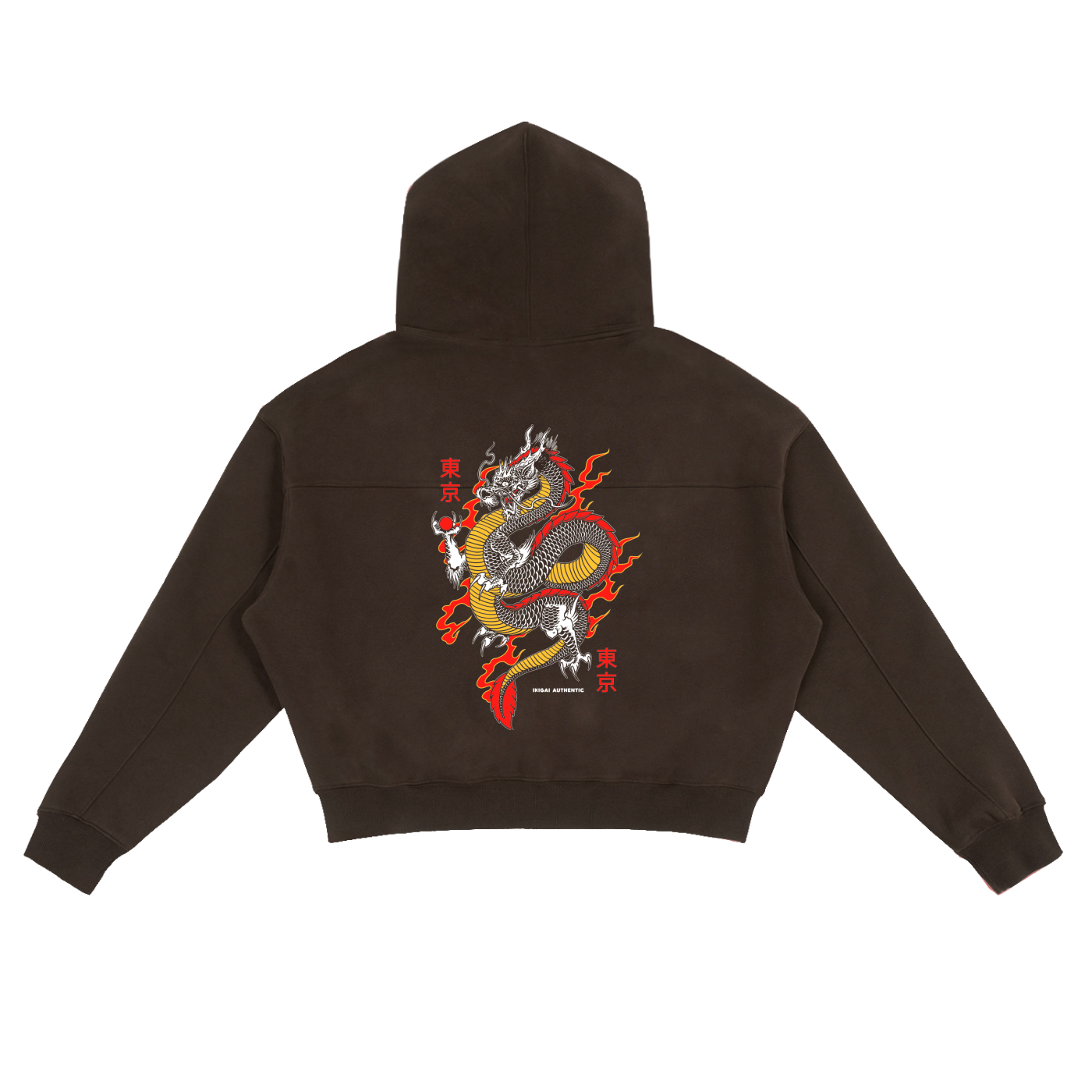 Japanese Flame Dragon Full-Zip Hoodie