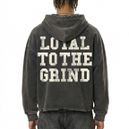 Relentless Club Vintage Frayed-Hem Hoodie