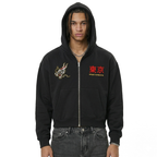 Japanese Flame Dragon Full-Zip Hoodie
