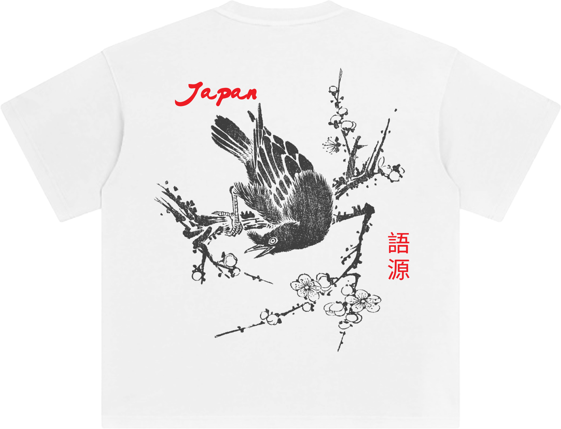 Japanese Crow Birds Tee