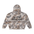 Vintage Wash Leopard Full Zip Hoodie