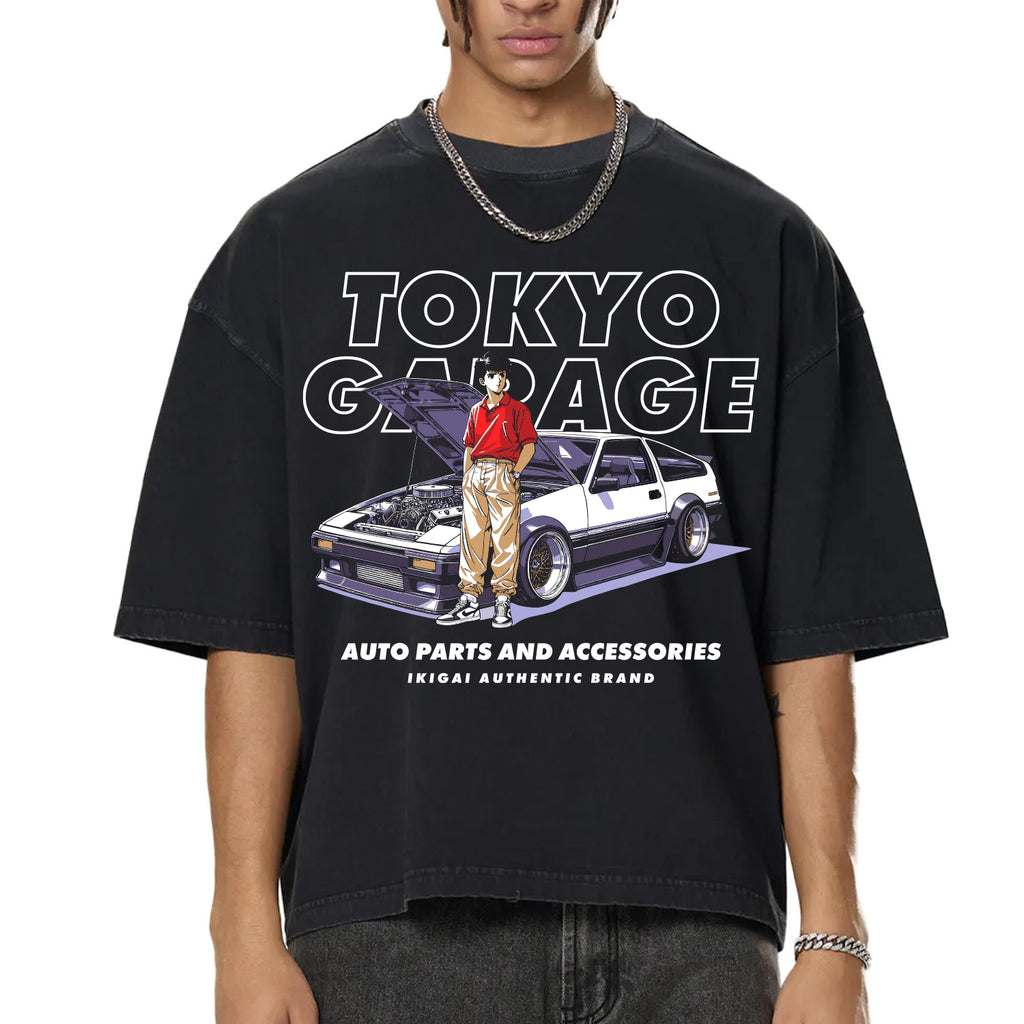 Premium Tokyo Grage Vintage Washed Boxy T-Shirt