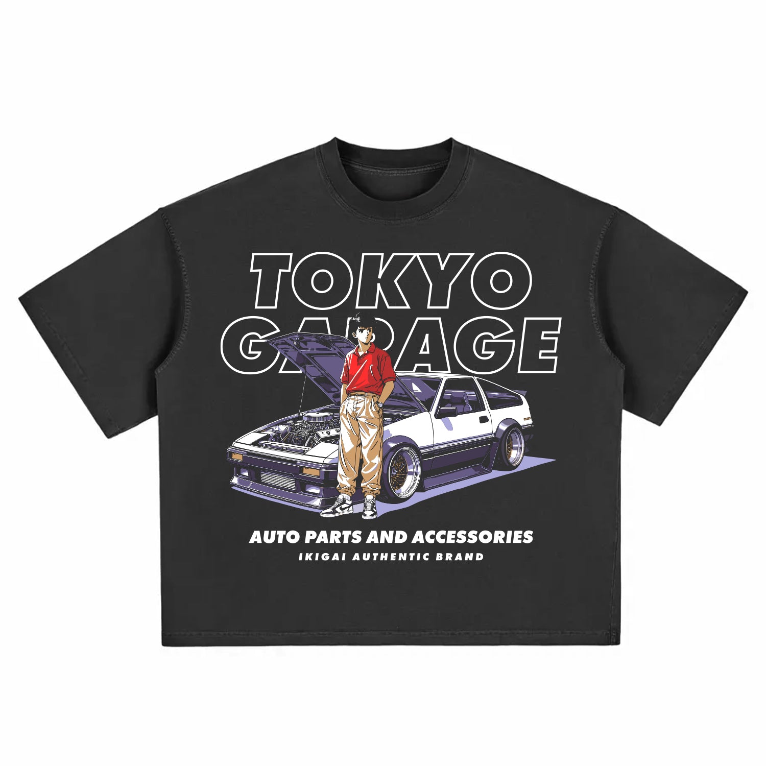 Premium Tokyo Grage Vintage Washed Boxy T-Shirt