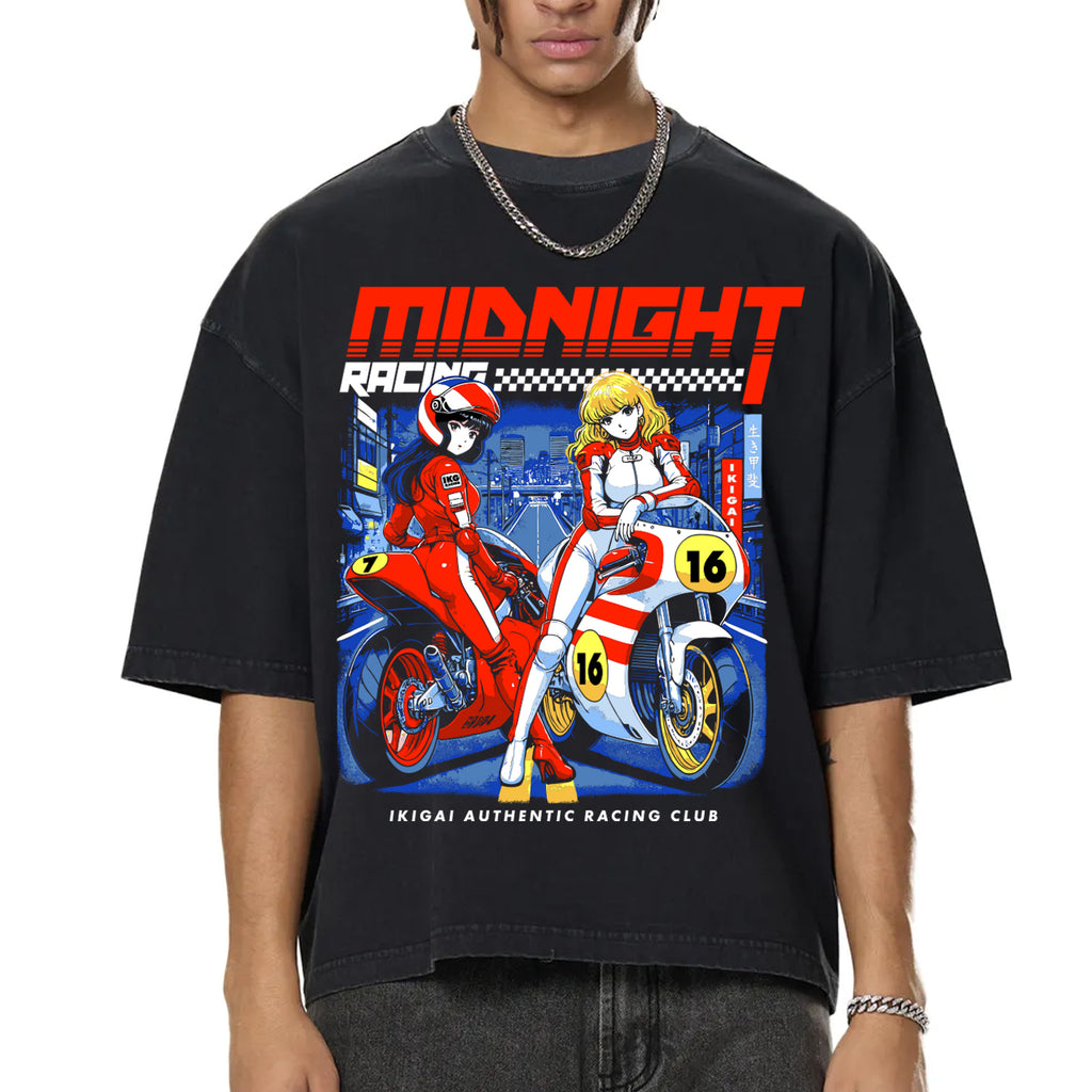 Premium Midnight Racing Vintage Washed Boxy T-Shirt